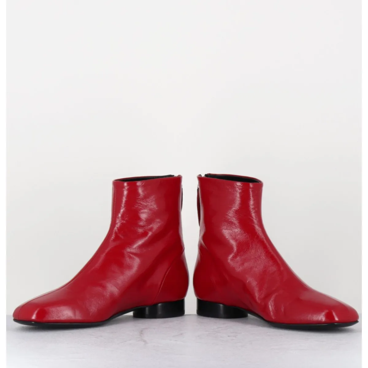 Sale HALMANERA Boots plates 60s en cuir souple - PAM26 GLAZE PASSION ROUGE