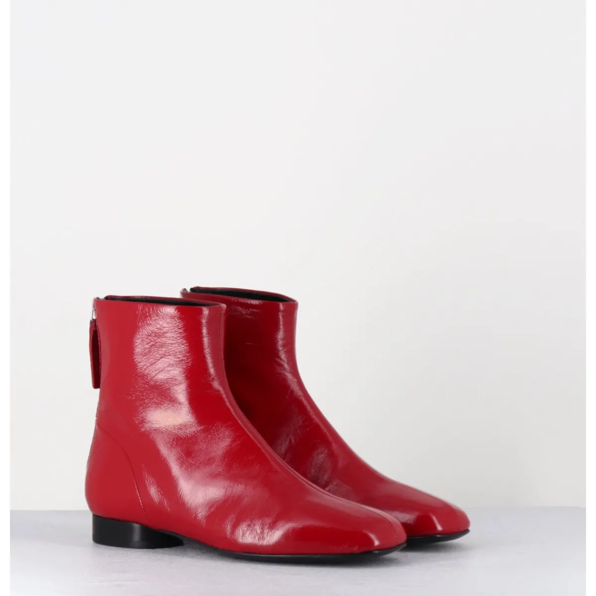 Sale HALMANERA Boots plates 60s en cuir souple - PAM26 GLAZE PASSION ROUGE