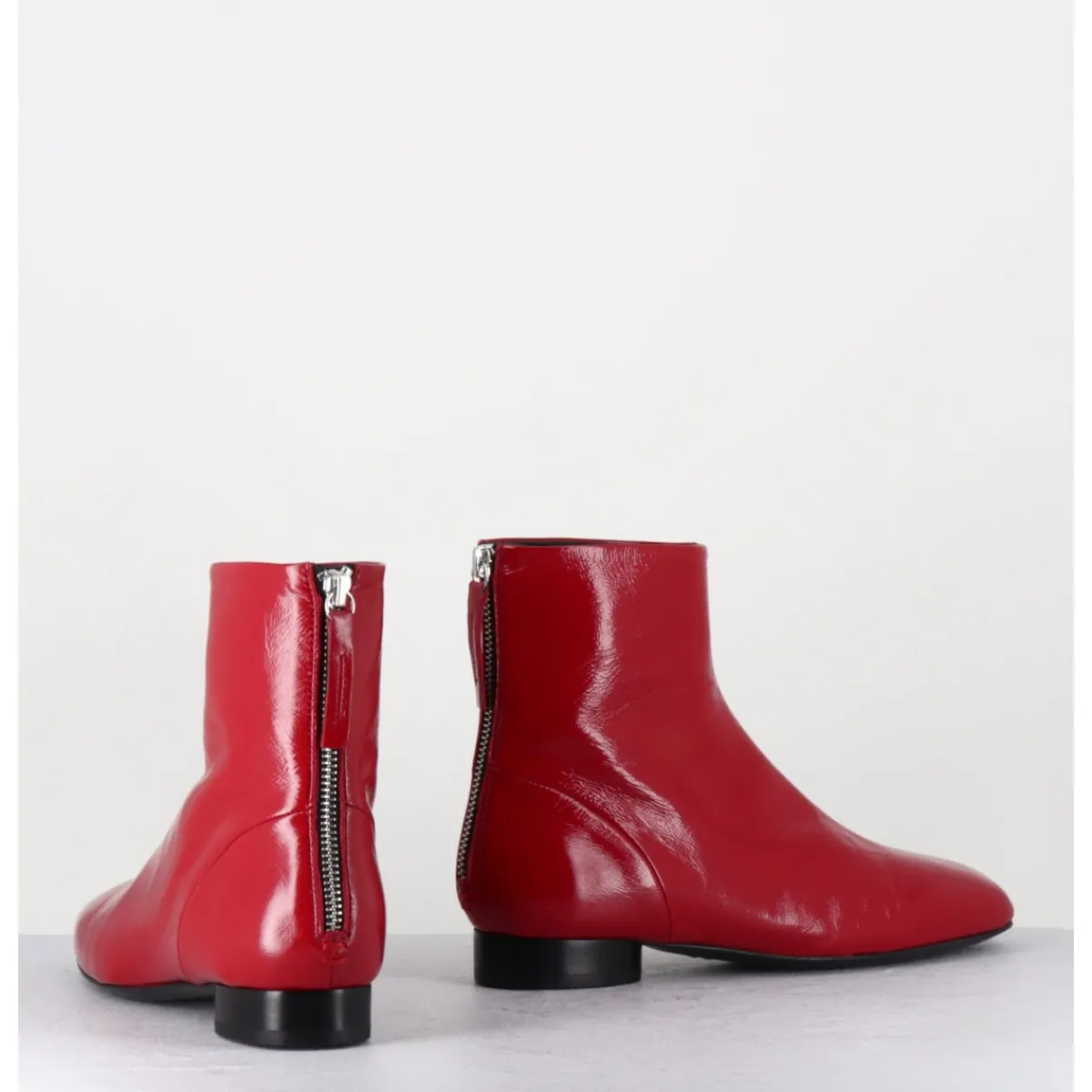 Sale HALMANERA Boots plates 60s en cuir souple - PAM26 GLAZE PASSION ROUGE