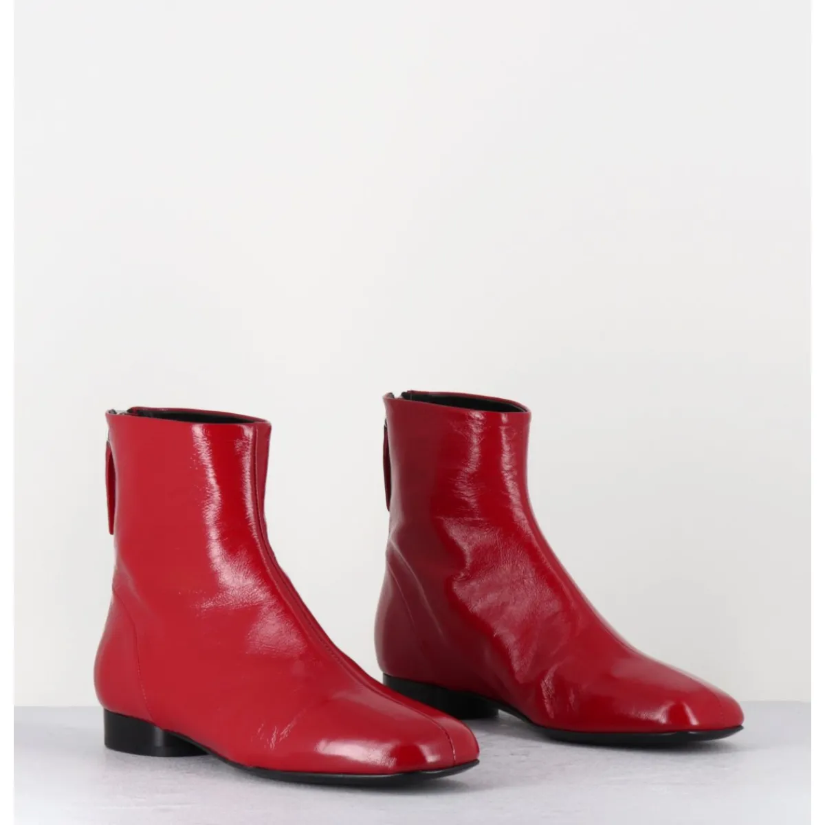 Sale HALMANERA Boots plates 60s en cuir souple - PAM26 GLAZE PASSION ROUGE