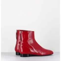 Sale HALMANERA Boots plates 60s en cuir souple - PAM26 GLAZE PASSION ROUGE