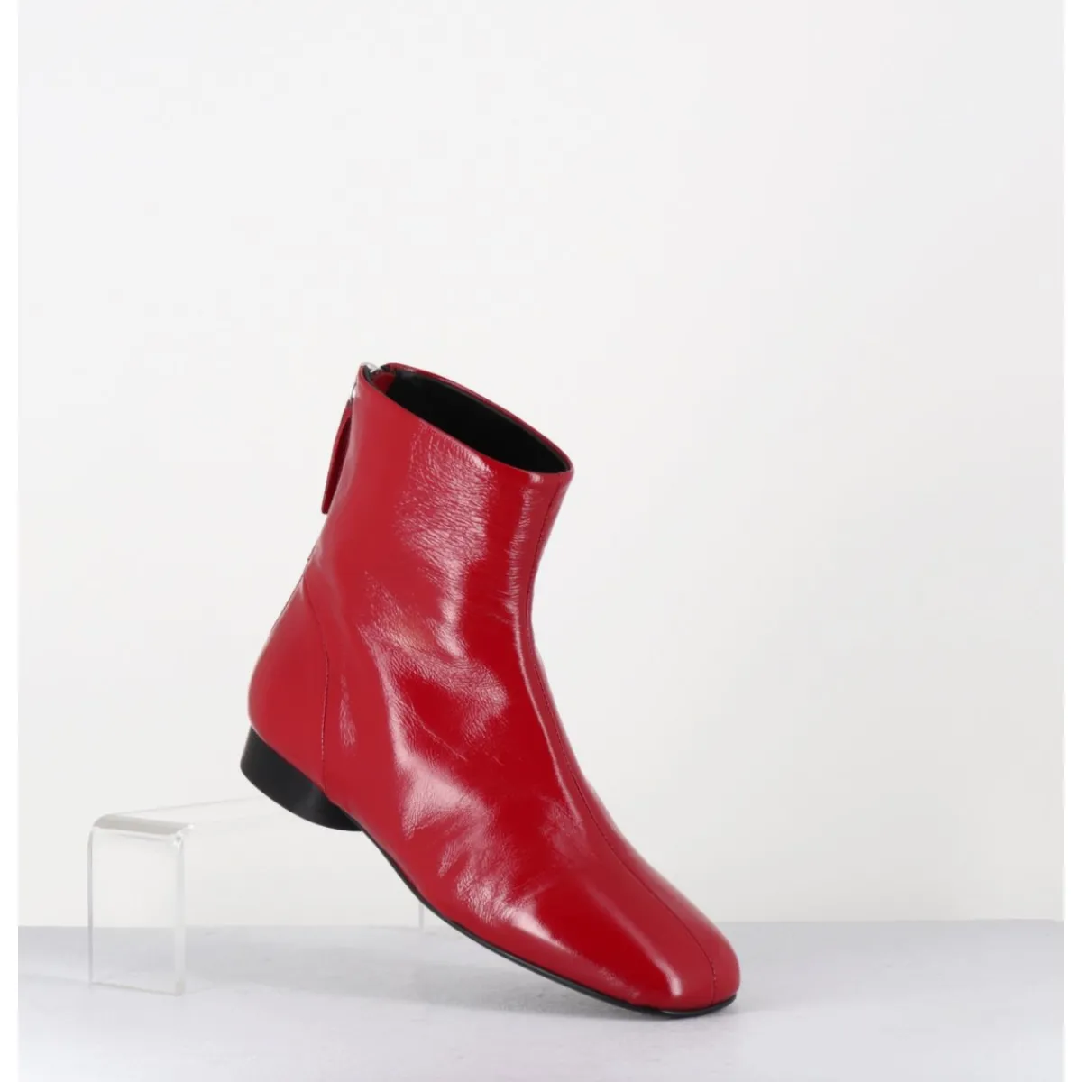 Sale HALMANERA Boots plates 60s en cuir souple - PAM26 GLAZE PASSION ROUGE