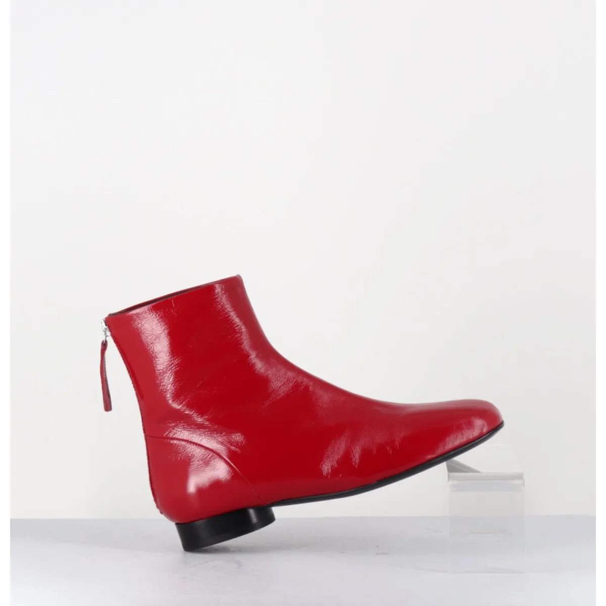 Sale HALMANERA Boots plates 60s en cuir souple - PAM26 GLAZE PASSION ROUGE