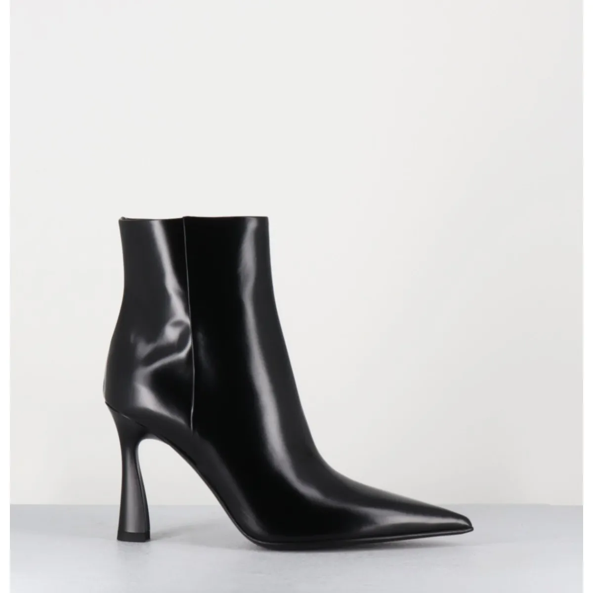 Hot PREMIATA Boots pointues talon haut cuir glacé - M6594 SPLENDID NERO NOIR