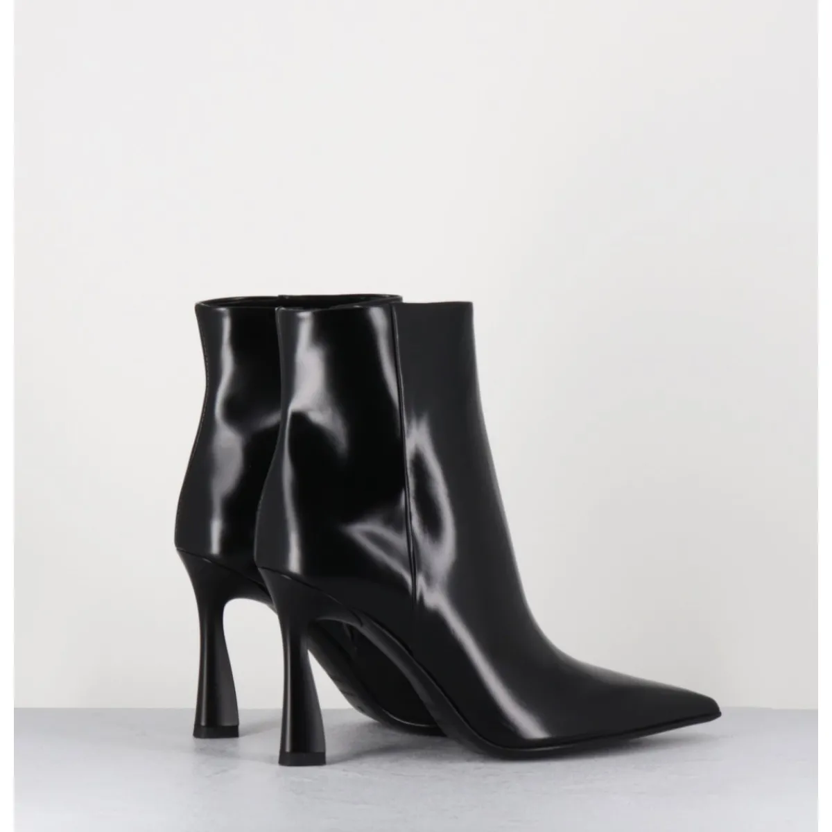 Hot PREMIATA Boots pointues talon haut cuir glacé - M6594 SPLENDID NERO NOIR