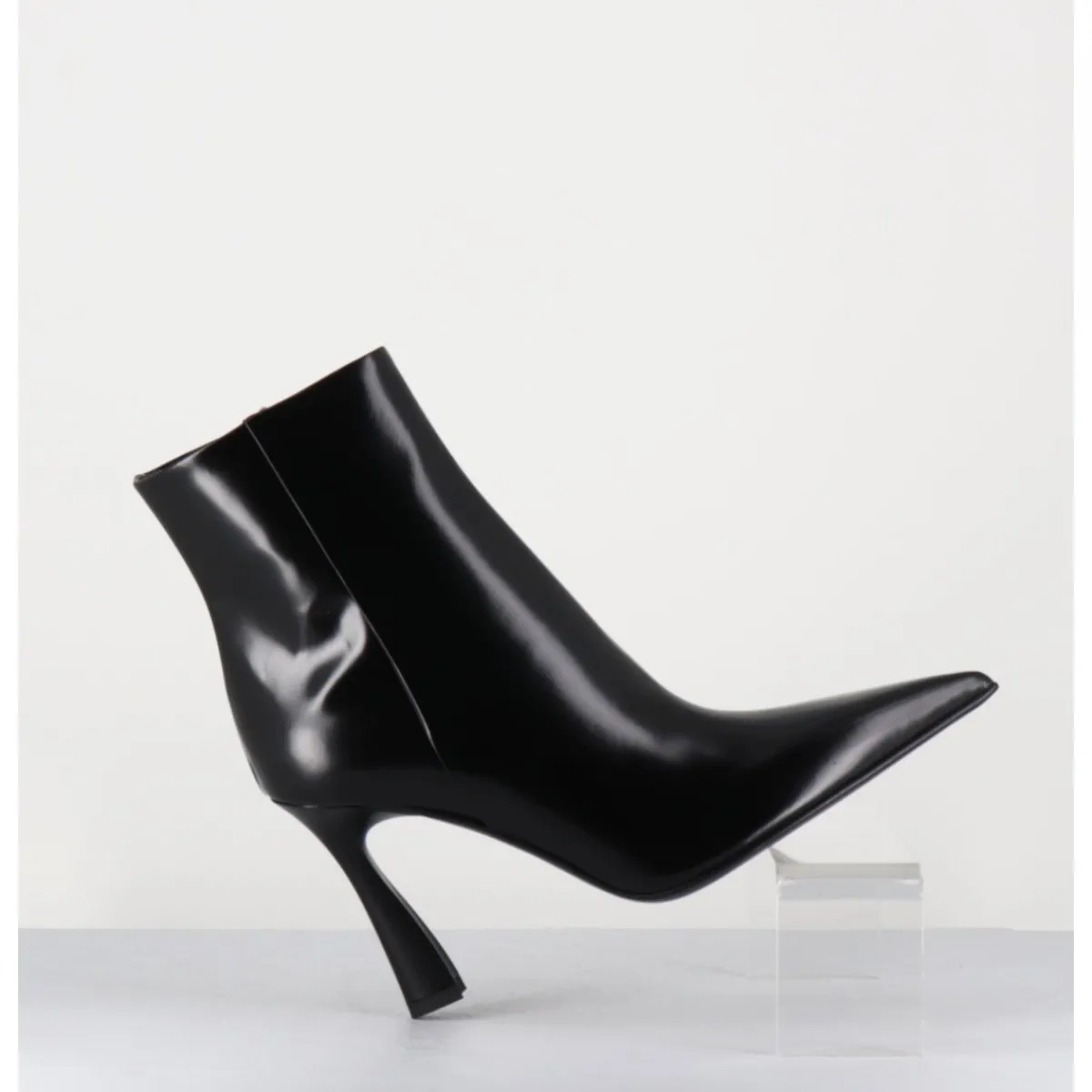 Hot PREMIATA Boots pointues talon haut cuir glacé - M6594 SPLENDID NERO NOIR