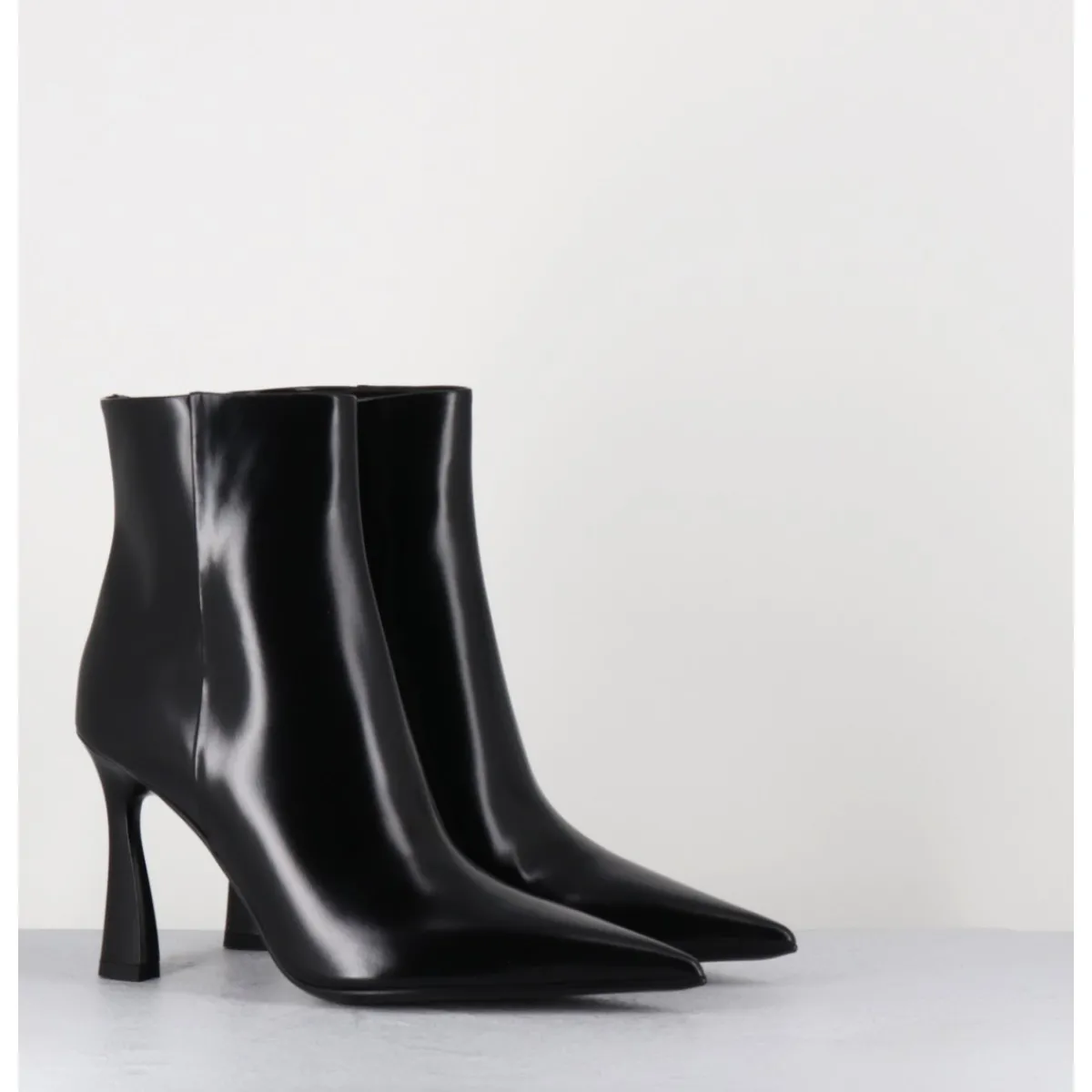 Hot PREMIATA Boots pointues talon haut cuir glacé - M6594 SPLENDID NERO NOIR