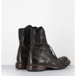 Hot MOMA Boots rangers à lacets en cuir lavé kaki - 71302 CUSNA TRAFFORD