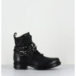 Online A.S.98 Boots rangers à lacets en cuir sangle à boucle - A50211 NERO NOIR