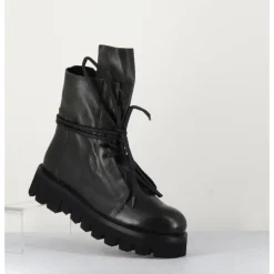 GARRICE LAB Boots rangers en cuir vert - SMILE08 BOTTLE