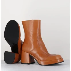 Best GARRICE LAB Boots 70s en cuir beige - ARCHI CUOIO CAMEL