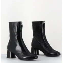 Online HALMANERA Boots 60s en cuir brillant - CAREN07 GLAZE NERO NOIR