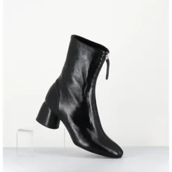 Online HALMANERA Boots 60s en cuir brillant - CAREN07 GLAZE NERO NOIR