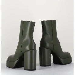Online GARRICE LAB Boots 70s en cuir khaki - AIKO NAPPA OBEROY VERT