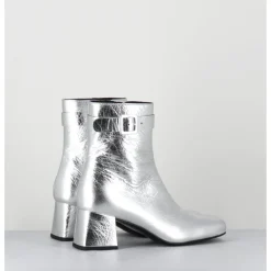 Discount ROTTA Boots 60s en cuir métallisé - XERT SCRATCH SILVER ARGENT