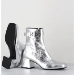 Discount ROTTA Boots 60s en cuir métallisé - XERT SCRATCH SILVER ARGENT