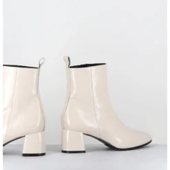 Sale GARRICE LAB Boots 60s en cuir souple crème - SAMUI3 VERLUX MILK