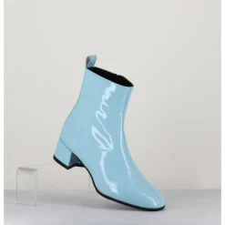 Online GARRICE LAB Boots 60s en cuir vernis - JANE VERNICE FAEDA BLEU