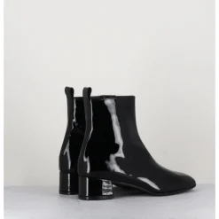 Hot GARRICE LAB Boots 60s en cuir vernis - JANE VERNICE NERO NOIR