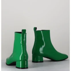 New GARRICE LAB Boots 60s en cuir vernis - JANE VERNICE VERDE VERT
