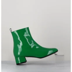 New GARRICE LAB Boots 60s en cuir vernis - JANE VERNICE VERDE VERT