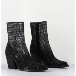 Clearance GARRICE LAB Boots santiag talon haut & clous - ROCK24 CHELIN NERO NOIR