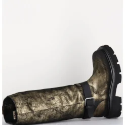 Clearance ELENA IACHI Boots semelle épaisse or brossé et noir - E4002-L DAZ GOLD BRONZE