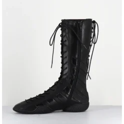 Best MIISTA Boots sneakers à lacets en cuir bi-matière - IMOGEN BLACK LACE NOIR
