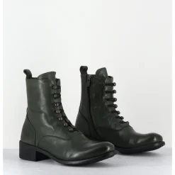 Online OFFICINE CREATIVE Boots souples en cuir à boutons - LISON CAOU036 VERDE VERT