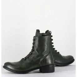 Online OFFICINE CREATIVE Boots souples en cuir à boutons - LISON CAOU036 VERDE VERT
