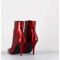 Discount GARRICE LAB Boots talon haut en cuir vernis glossy - MECHA2 GALASSIA ROSSO ROUGE