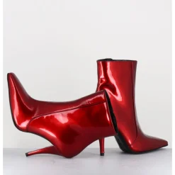 Discount GARRICE LAB Boots talon haut en cuir vernis glossy - MECHA2 GALASSIA ROSSO ROUGE