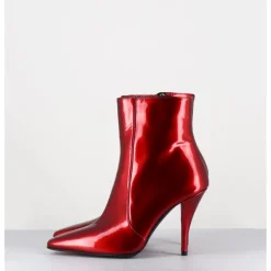 Discount GARRICE LAB Boots talon haut en cuir vernis glossy - MECHA2 GALASSIA ROSSO ROUGE