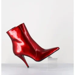 Discount GARRICE LAB Boots talon haut en cuir vernis glossy - MECHA2 GALASSIA ROSSO ROUGE