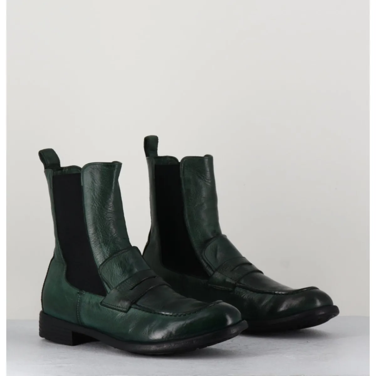 Best OFFICINE CREATIVE Boots-mocassins chelsea en cuir bouteille - MARS 142 BOUTEILLE VERT