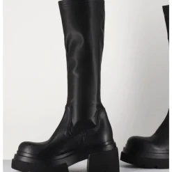 Discount ELENA IACHI Botte chunky en cuir stretch - E3716 LINK NERO NOIR