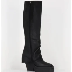 Online SORT AARHUS Bottes à plateforme déstructurée en cuir gras - 6631 GAS NERO NOIR