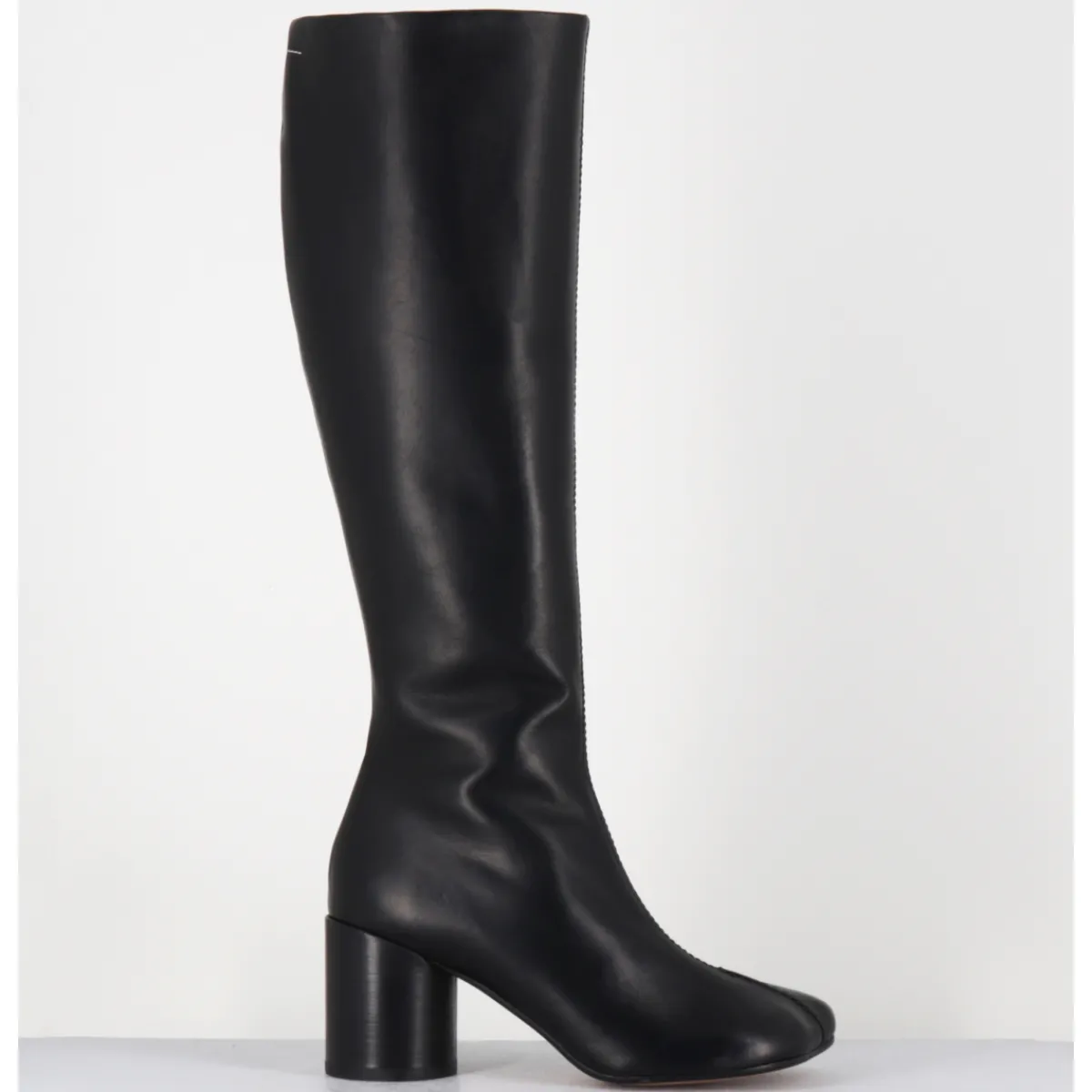 New MM6 MAISON MARGIELA Bottes anatomiques surpiqûre frontale en cuir - S59WW0110 T8013 NOIR