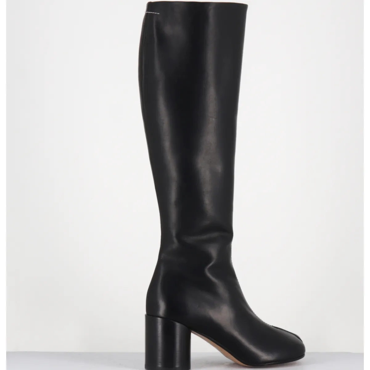 New MM6 MAISON MARGIELA Bottes anatomiques surpiqûre frontale en cuir - S59WW0110 T8013 NOIR