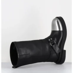 Clearance PREMIATA Bottes cavalière en cuir & bout argent - Boots M6813 ISEO NERO NOIR