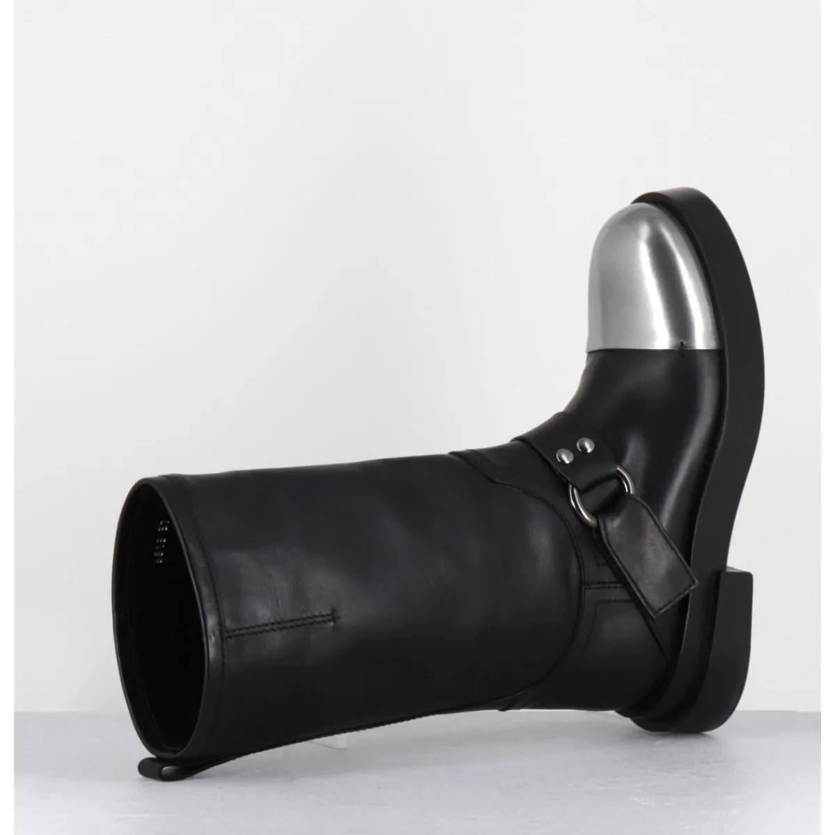 Clearance PREMIATA Bottes cavalière en cuir & bout argent - Boots M6813 ISEO NERO NOIR