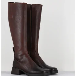 Sale E8 BY MIISTA Bottes en cuir brossé bout carré petit talon - BRUNILHDA BROWN TALL MARRON