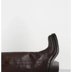 Outlet ELENA IACHI Bottes en cuir froissé - E4047 SENECA MORO MARRON