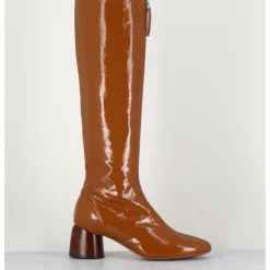 Outlet HALMANERA Bottes en cuir naplak marron - CAREN08 FAGGIO CAMEL