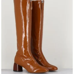 Outlet HALMANERA Bottes en cuir naplak marron - CAREN08 FAGGIO CAMEL