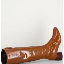 Outlet HALMANERA Bottes en cuir naplak marron - CAREN08 FAGGIO CAMEL