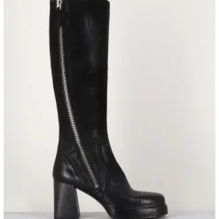 Hot MOMA Bottes en cuir à zip - DW336 NERO NOIR