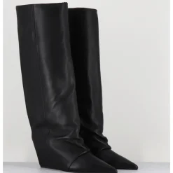 Outlet VIC MATIE Bottes en cuir bout pointu compensées - 1F2554D DAYTONA BLACK NOIR