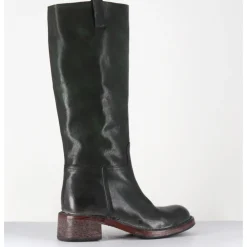 Online MOMA Bottes en cuir esprit bikers - 73404 CUSNA VERDE VERT
