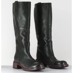 Online MOMA Bottes en cuir esprit bikers - 73404 CUSNA VERDE VERT